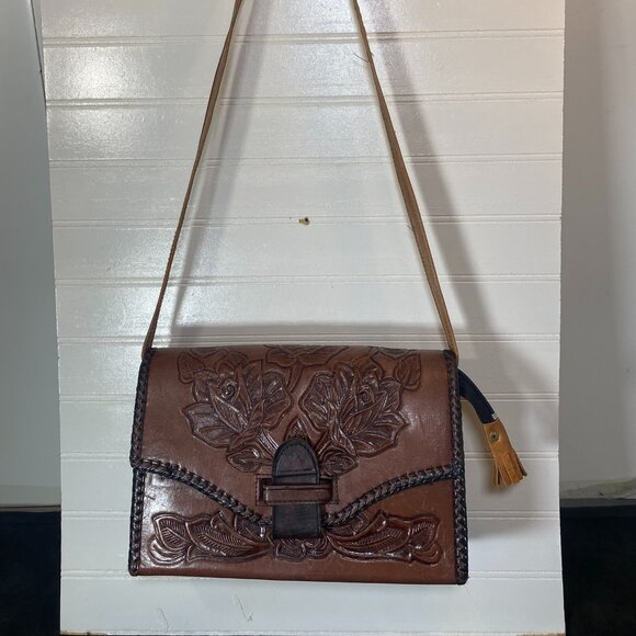 Rare, Vintage Hand Tooled, Medium, Fully Reversible, Mexican Leather Purse , - Picture 14 of 14